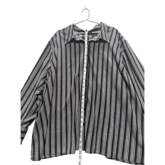 Maggie Barnes Men's Striped Button-Up Shirt | Size 5X (34/36) - Picture 5 of 8